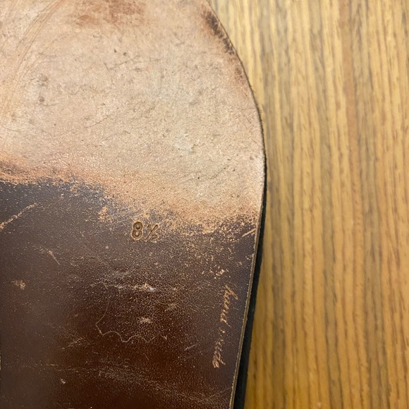 RARE Evelyn Paul black suede embellished flats made in Paris.  Size 8.5 - Picture 6 of 8